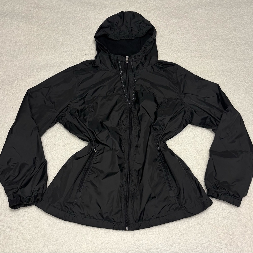 Calvin Klein Women Black Full Zip Performance Windbreaker Jacket